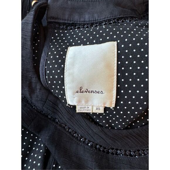 Elevenses Anthropologie Black Santa Ana Elevated Basics Dressy Date Romper XS - Picture 6 of 6